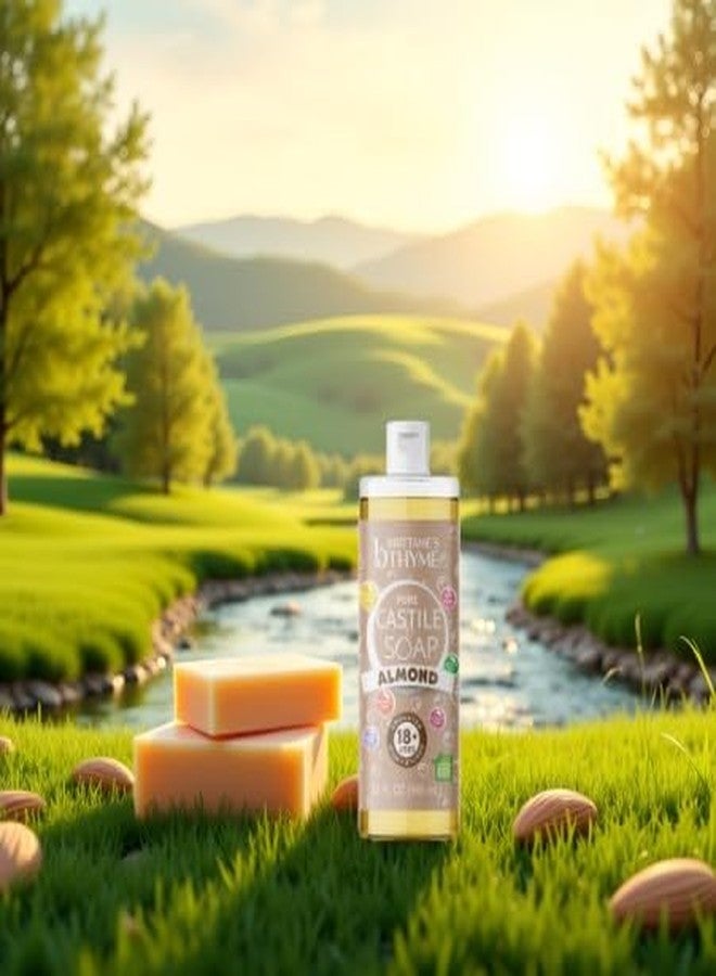 Brittanie's Thyme Brittanie's Pure Castile Liquid Soap Almond – 2 Pack (32oz Each) | Natural, Organic, Multi-Purpose Soap for Body, Face, Home & Pets | Vegan, Sulfate-Free, Made in USA - Image 3